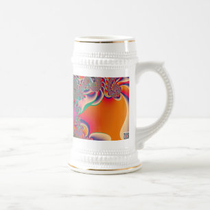 Abstrakt Art Red Mediation Bierglas