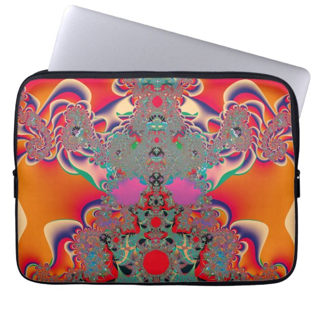 Abstrakt Art Red Mediation Laptopschutzhülle (Vorderseite)