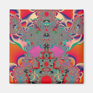 Abstrakt Art Red Mediation Magnet