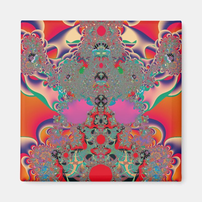 Abstrakt Art Red Mediation Magnet (Vorne)