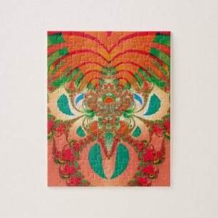 Abstrakt Art Red Owl
