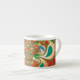 Abstrakt Art Red Owl Espressotasse