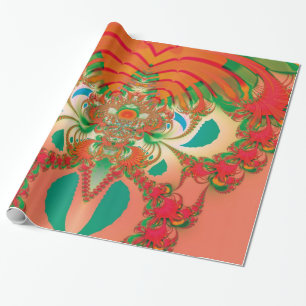 Abstrakt Art Red Owl Geschenkpapier