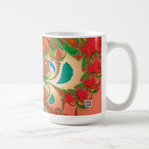 Abstrakt Art Red Owl Kaffeetasse