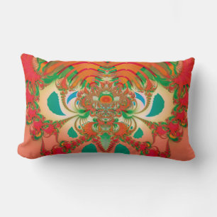 Abstrakt Art Red Owl Lendenkissen
