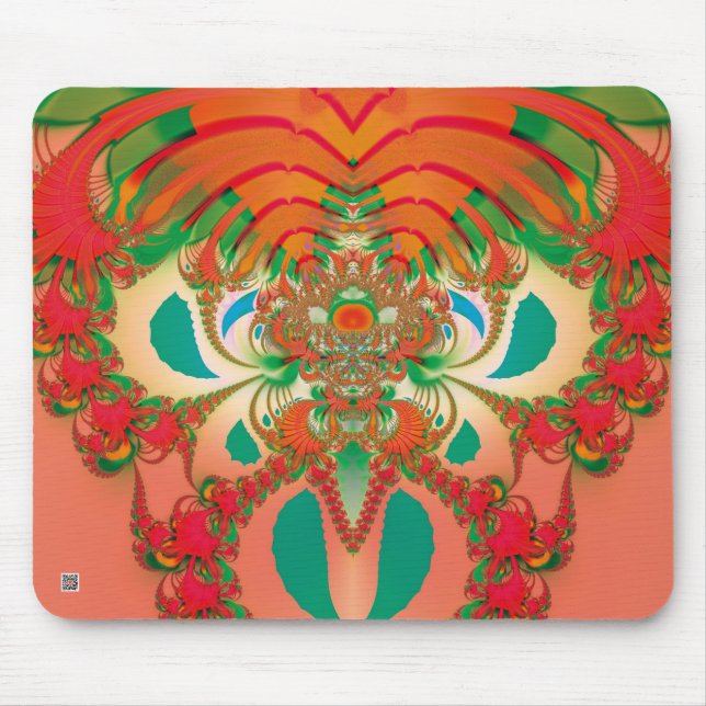 Abstrakt Art Red Owl Mousepad (Vorne)