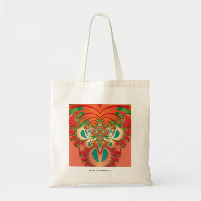 Abstrakt Art Red Owl Tragetasche (Vorne)