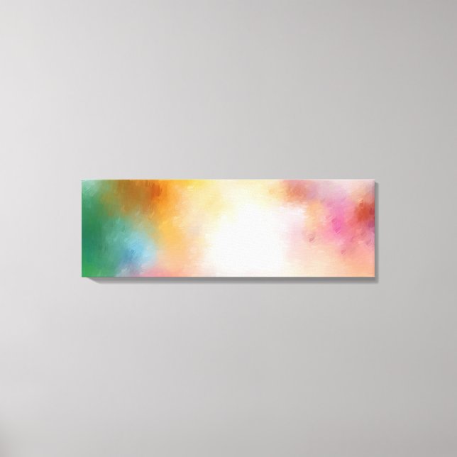 Abstrakt Art Red Pink Yellow Green Trendy Leinwanddruck (Vorderseite)