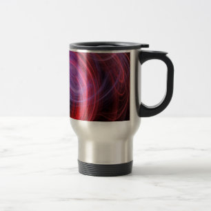Abstrakt Art Red Wave Reisebecher