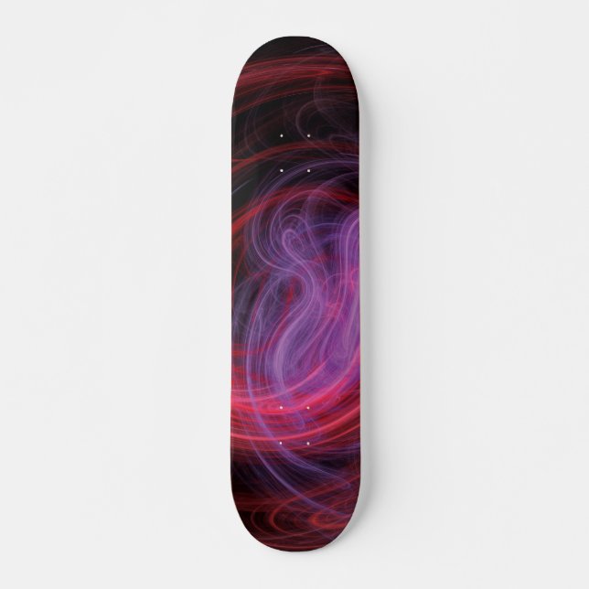 Abstrakt Art Red Wave Skateboard (Vorne)