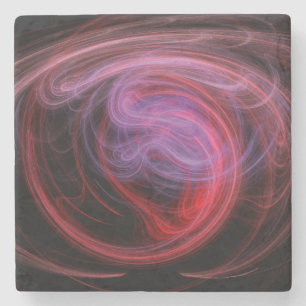 Abstrakt Art Red Wave Steinuntersetzer