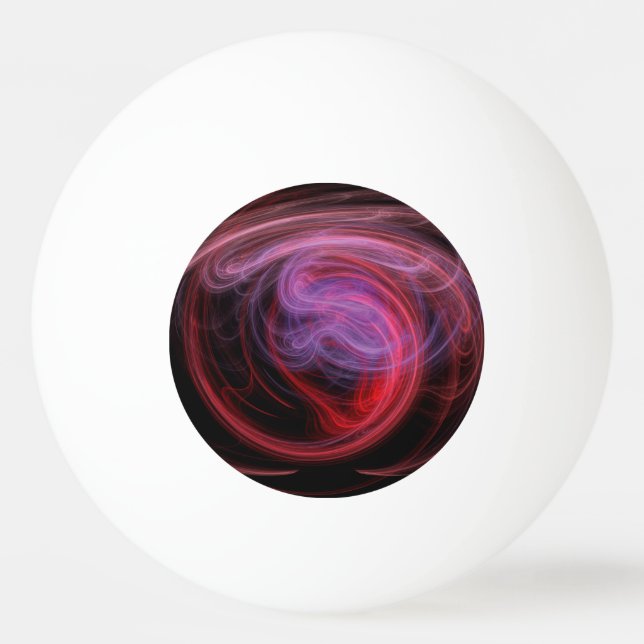 Abstrakt Art Red Wave Tischtennisball (Vorderseite)