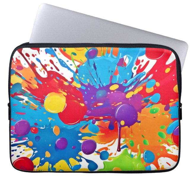 Abstrakt Art Splash Laptopschutzhülle (Vorderseite)