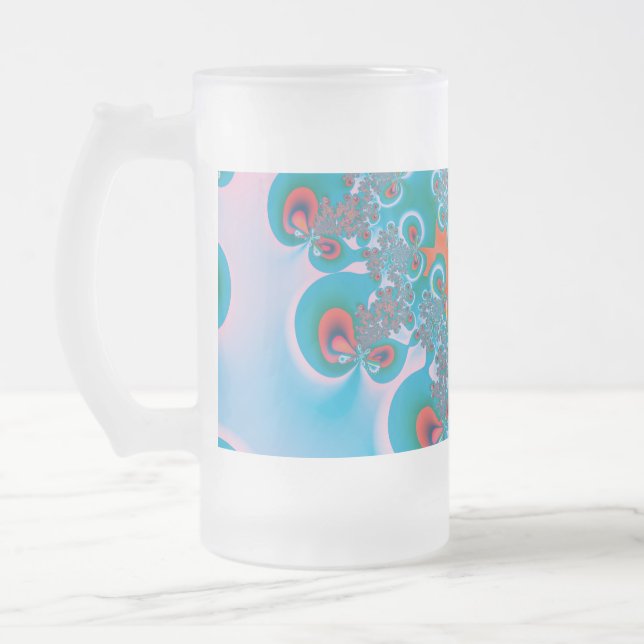 Abstrakt Art Spring Garden Mattglas Bierglas (Links)