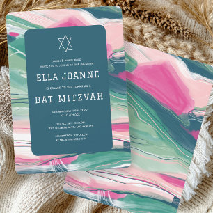 Abstrakt Art Star von David Custom Bar Bat Mitzvah Einladung