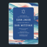 Abstrakt Art Star von David Custom Bar Bat Mitzvah Einladung<br><div class="desc">Perfekte Karte, um eine Fledermausmitzvah, Bar mitzvah oder andere jüdische Feier anzukündigen! Handgemachte abstrakte Kunst für Sie auf der Vorder- und Rückseite! Vollständig anpassbar! Klicken Sie auf "Personalisieren" oben, um den Text zu bearbeiten. Klicken Sie auf "Bearbeiten mit dem Design-Tool", um die Schriftart, Farben und Platzierungen anzupassen und das Design...</div>