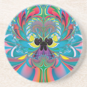 Abstrakt Art Summer Butterfly Getränkeuntersetzer