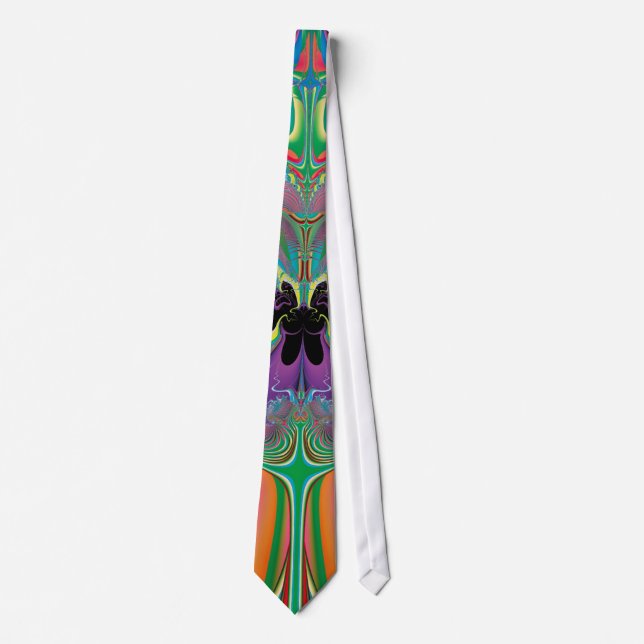 Abstrakt Art Summer Butterfly Krawatte (Vorderseite)