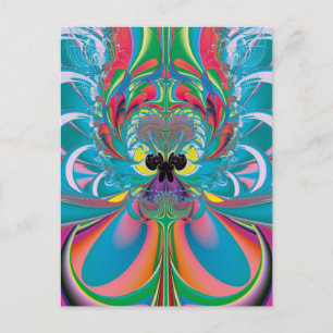 Abstrakt Art Summer Butterfly Postkarte