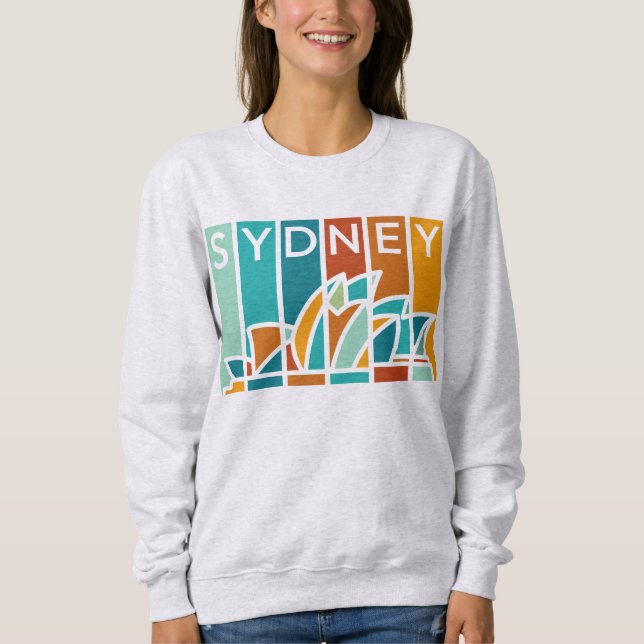 Abstrakt Art Sydney Opera House Australien Sweatshirt (Vorderseite)