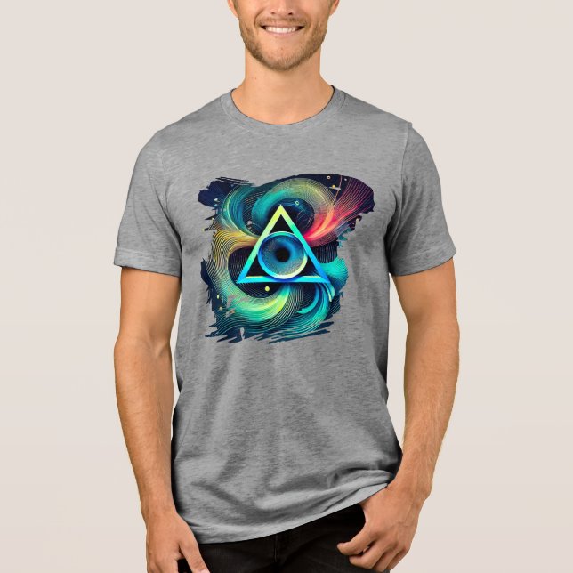 Abstrakt Art T - Shirt - Neon Pulse (Vorderseite)