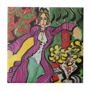 Abstrakt Art Tiles, Nancy mit Blume Fliese