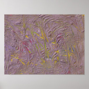 Abstrakt Art Trendy Pink Yellow Green Moderne Poster