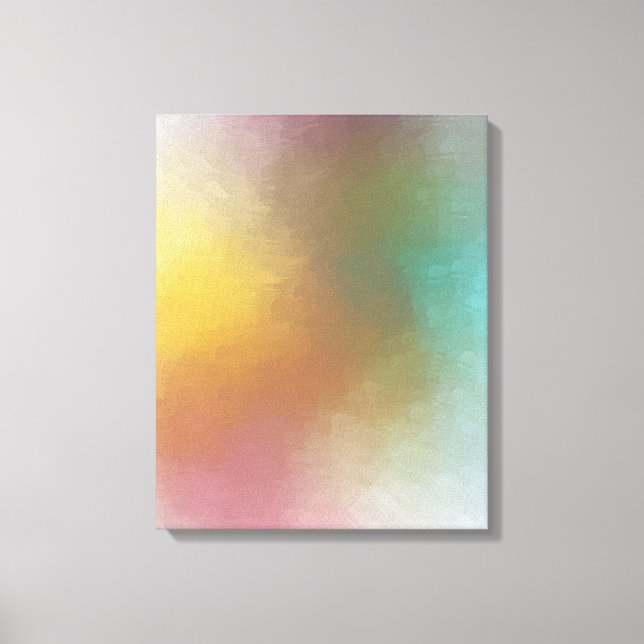 Abstrakt Art Trendy Red Yellow Blue Lila Moderne Leinwanddruck (Vorderseite)
