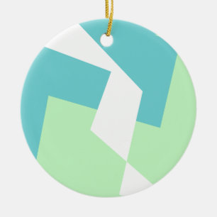 Abstrakt Art Türkis Blue Green Keramik Ornament