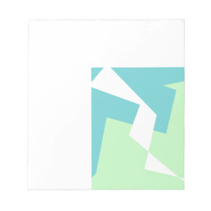 Abstrakt Art Türkis Blue Green Notizblock