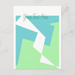 Abstrakt Art Türkis Blue Green Postkarte