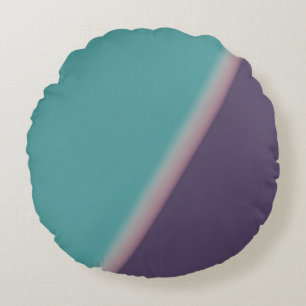 Abstrakt Art Türkis Lila Rundes Kissen