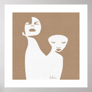 Abstrakt Art Two Black Women Poster