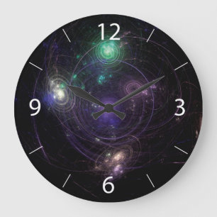 Abstrakt Art Universe Große Wanduhr