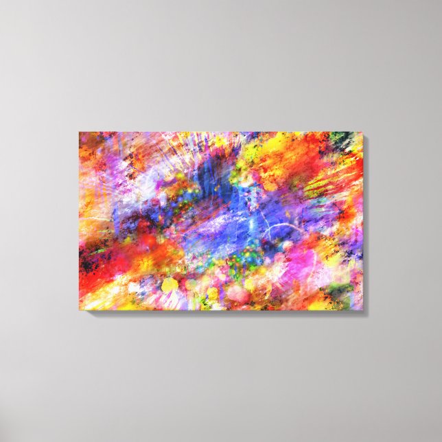 Abstrakt Art Watercolor Splash Design Leinwanddruck (Vorderseite)