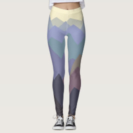Abstrakt Art Winter Mountain Design Leggings