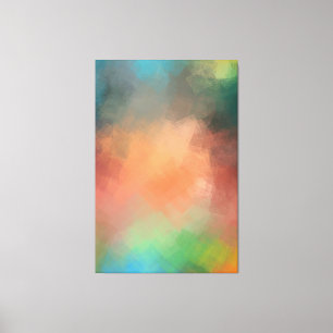 Abstrakt Art Yellow Blue Green Modern Colorance Leinwanddruck