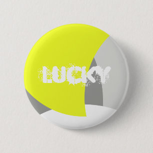 Abstrakt Art Yellow Grey White Button