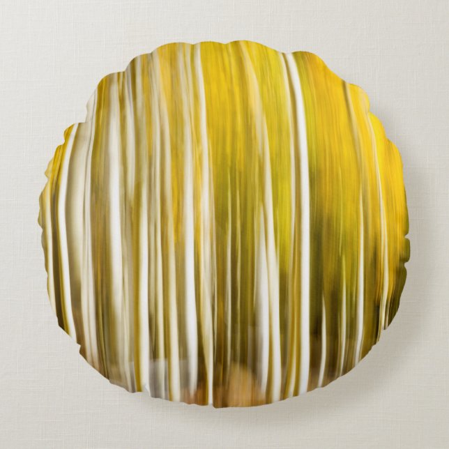 Abstrakt Aspen Rundes Kissen (Vorderseite)