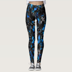 Abstrakt aussehende Fledermausflüge über türkis Leggings