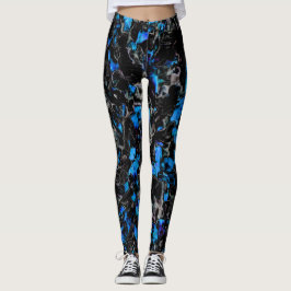 Abstrakt aussehende Fledermausflüge über türkisfar Leggings