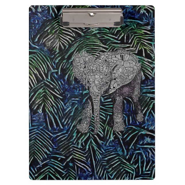 Abstrakt Baby Elephant Klemmbrett (Vorderseite)