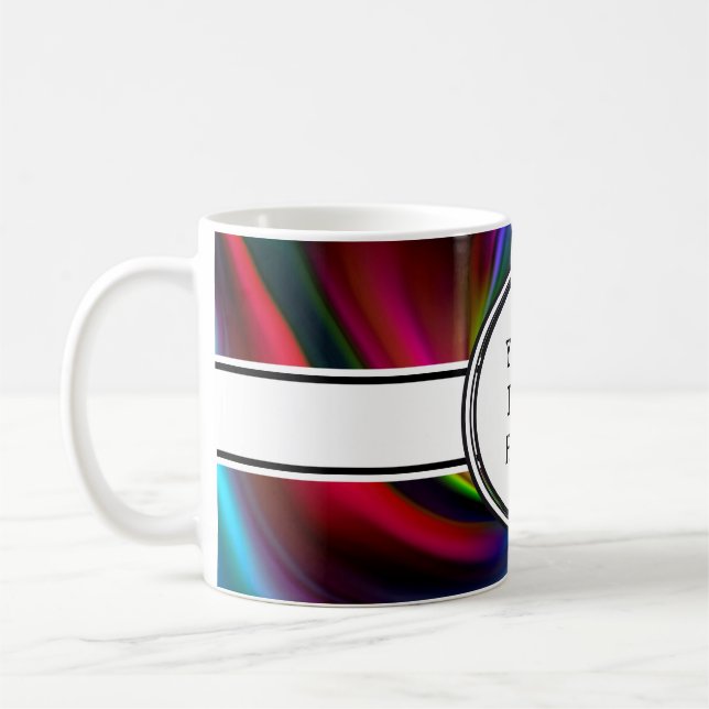 Abstrakt Background Spirals Soft I + Ihr Text Kaffeetasse (Links)