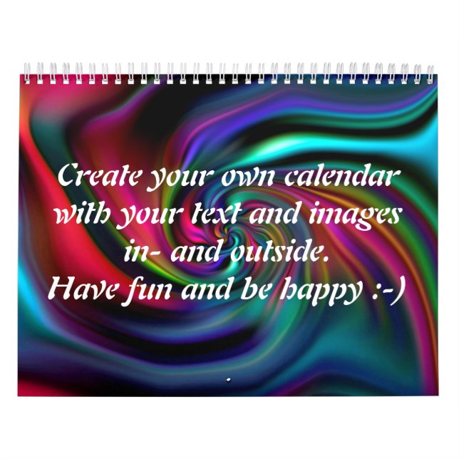 Abstrakt Background Spirals Soft I + Ihr Text Kalender (Titelbild)