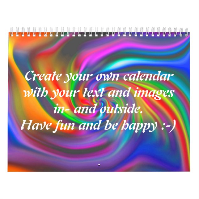 Abstrakt Background Spirals soft II + Ihr Text Kalender (Titelbild)