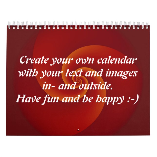 Abstrakt Background Spirals soft III + Ihr Text Kalender (Titelbild)