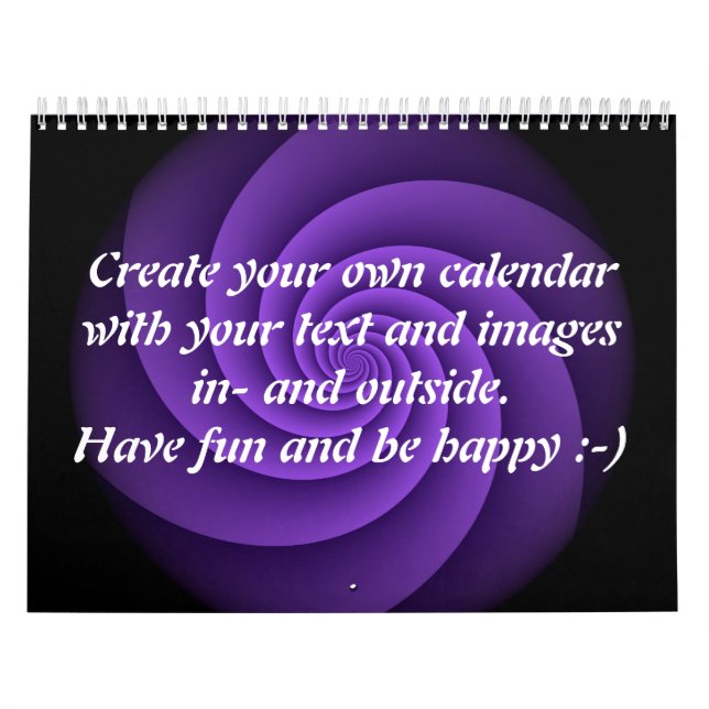 Abstrakt Background Spirals Soft IV + Ihr Text Kalender (Titelbild)