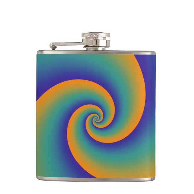 Abstrakt Background Spirals soft V Flachmann (Vorderseite)