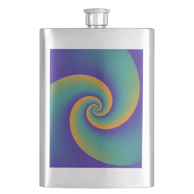 Abstrakt Background Spirals soft V Flachmann (Vorderseite)