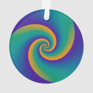 Abstrakt Background Spirals soft V Ornament